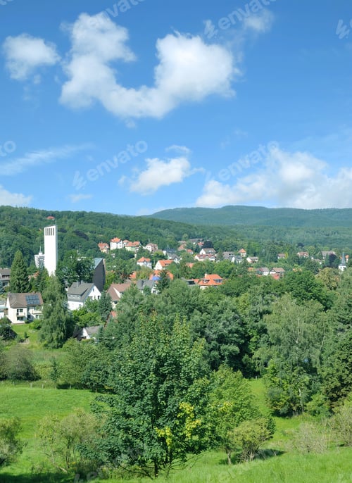 Preview: Village Of Bad Sachsa In Harz Mountain,Lower Saxony,Germany