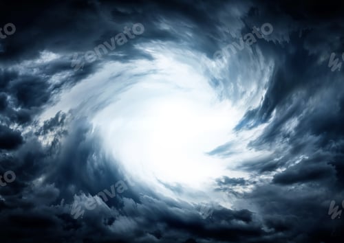 Preview: Blurred Swirl In The Dark Storm Clouds