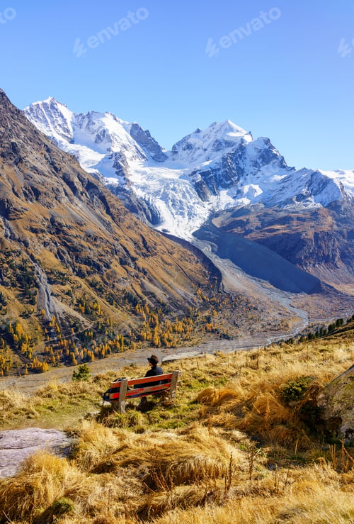 Preview: Mountain Landscape In St. Moritz, Switzerland.