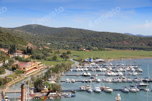 Preview: Marina In Talamone, Italy. Sailboats And Yachts.