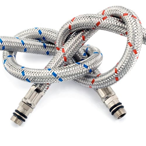 Preview: Silver Water Hose Isolated On White Background