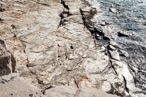 Preview: Aegean Seashore And Marble Rocks In Aliki, Thassos Island, Greece