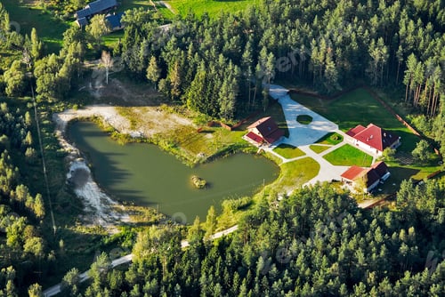 Preview: Beautiful Small Farmhouse From Above