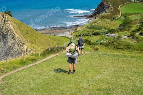 Preview: Pilgrims On The Flysch Coast Of Sakoneta, Zumaia - Basque Country, Spain