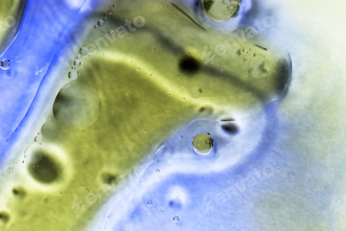 Preview: Abstract, Colorful Composition With Oil, Water And Ink