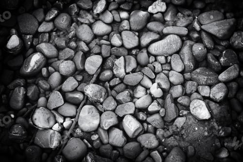 Preview: Wet River Stones, Detail Of A Background In A River
