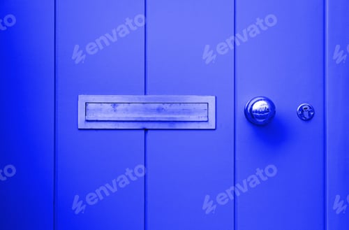 Preview: Mailboxes On A Door, Detail Of A Mailbox For Correspondence, Letters