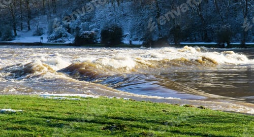 Preview: Fast Flowing River Weir Image
