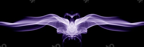 Preview: Smoke Shapes On Black Background