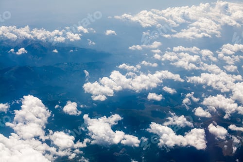 Preview: Beautiful, Dramatic Clouds And Sky Viewed From The Plane. High Resolution And Quality