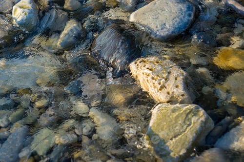 Preview: Pebble Stones On The Sea Beach, The Rolling Waves Of The Sea With Foam