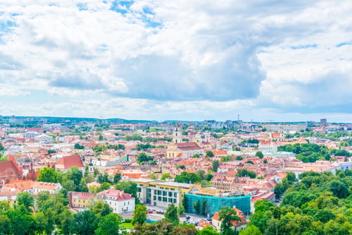 Preview: Aerial View Of The Lithuanian Capital Vilnius From The Three Crosses Hill.