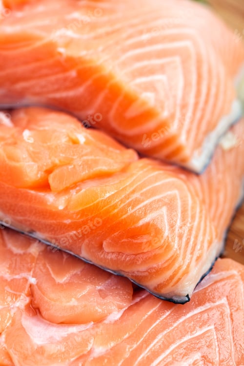 Preview: Macro Of Fresh Red Salmon Fillet
