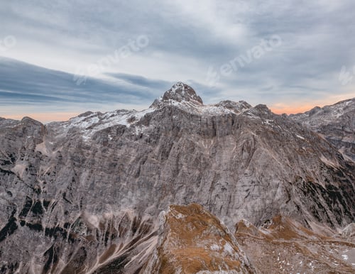 Preview: Cloudy Panorama On A Autumn Day In Julian Alps.