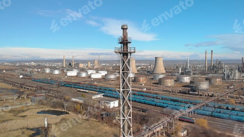 Preview: Oil Refinery With Facilities, Tanks And Trains
