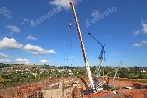 Preview: Crane Working On A New Bridge