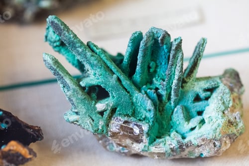 Preview: Beautiful Cristals, Minerals And Stones - Colors And Textures. Image Has Grain Texture Visible On