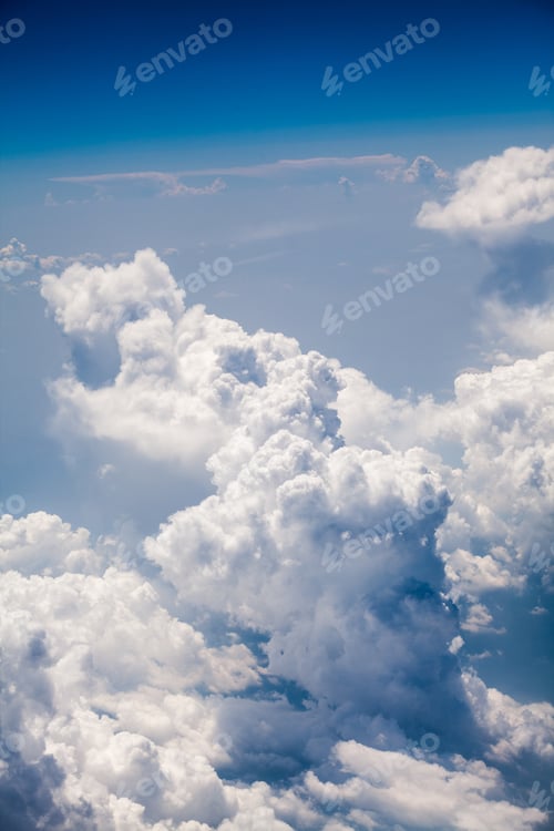 Preview: Beautiful, Dramatic Clouds And Sky Viewed From The Plane. High Resolution And Quality