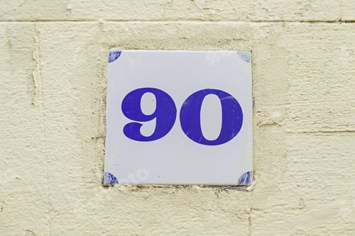 Preview: Ninety Of Information On A Wall, Detail Of Even Number, Address