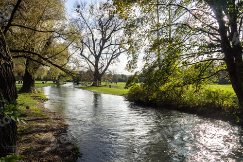 Preview: Autumn Landscape At The English Garden, Munich, Germany