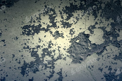 Preview: Abandoned Peeling Painted Wall Detail Of An Old Ruined Wall, Background With Texture