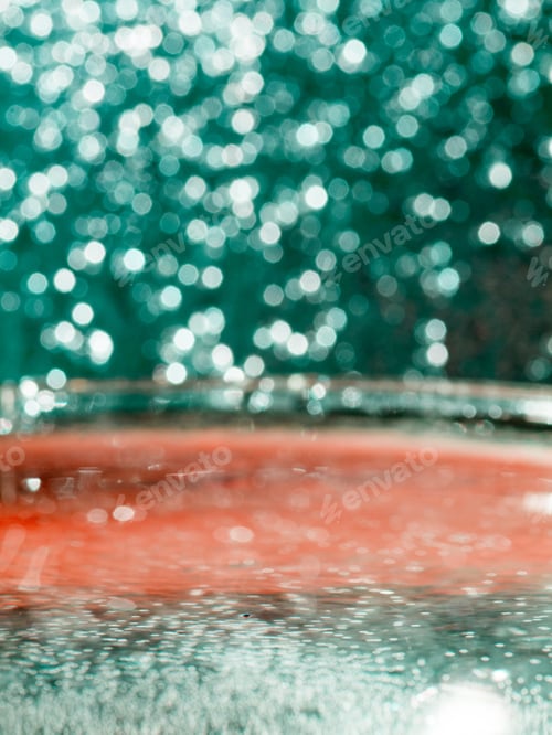 Vista previa: Abstract, Colorful Composition With Small Bokeh Lights And Water Texture. Can Be Used As Christmas