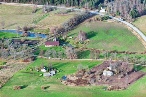 Preview: Aerial View Over The Village Veselava (Latvia)