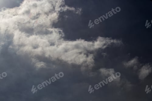 Preview: Beautiful, Fluffy, White And Grey Clouds And Blue Sky