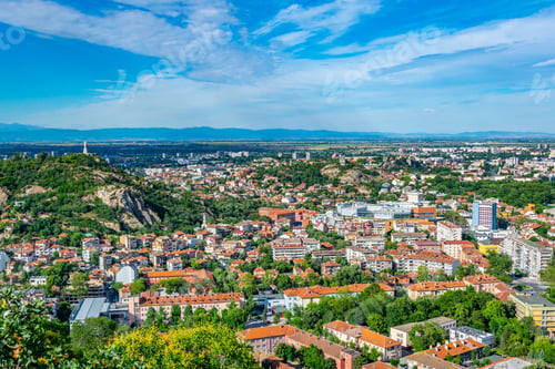 Preview: Cityscape Of Plovdiv With Bunardzhika Hill, Bulgaria