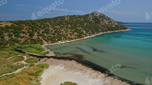 Preview: Aerial Photo Taken By Drone Of Caribbean Tropical Exotic Lagoon With Turquoise Clear Sea Sandy
