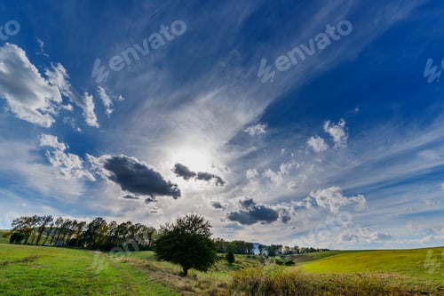 Preview: Amazing Cloudscape With Beautiful Trees, Armenia