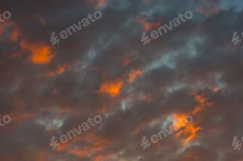 Preview: Landscape With Dramatic Light - Beautiful Golden Sunset With Saturated Sky And Clouds.