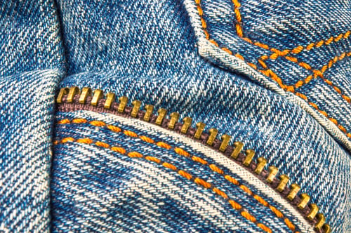 Preview: Closeup Of Buckles, Clasps, Zippers, Pockets, Fasteners, Fittings And Seams On The Jeans Hand Bag
