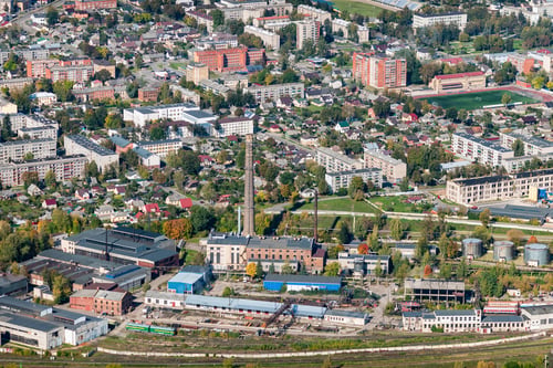 Preview: Aerial View Over The Daugavpils City (Latvia)