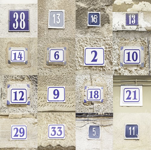 Preview: Collage Of House Numbers