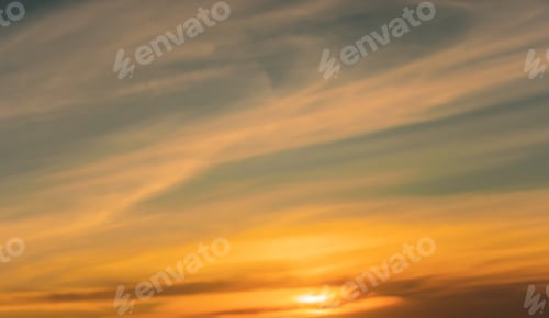 Preview: Morning Sunrise And Clouds In Beautiful Sunset Light Sky