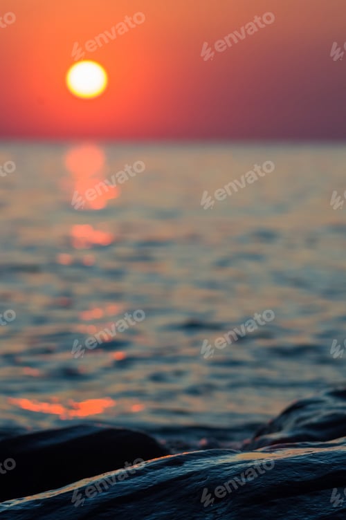 Preview: Amazing Sea Sunset, The Sun, Waves, Clouds