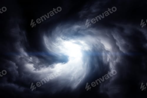Preview: Blurred Swirl In The Dark Storm Clouds