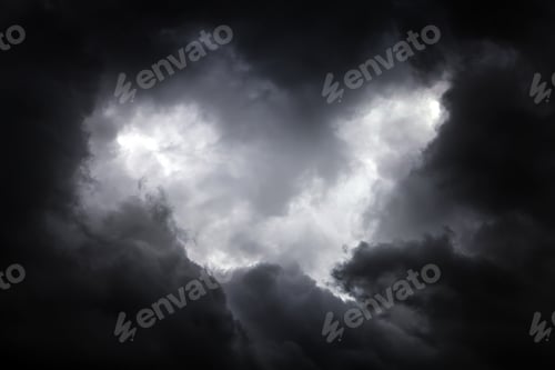 Preview: Dark And Dramatic Storm Clouds Area Background
