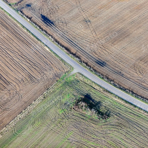 Preview: Aerial View Over The Rural Field