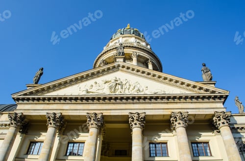 Preview: Detail View Of Deutscher Dom - New Church Situated On Gendermenmarkt In Berlin.