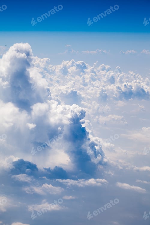 Preview: Beautiful, Dramatic Clouds And Sky Viewed From The Plane. High Resolution And Quality