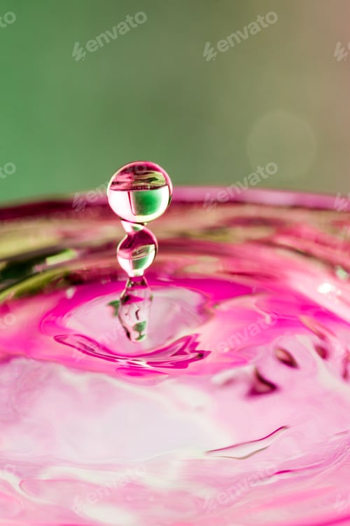 Preview: Colorful, Abstract Composition With Water And Water Drops