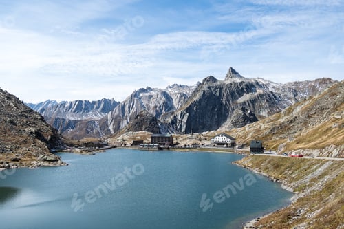 Preview: View Of Great St. Bernard Pass In Switzerland