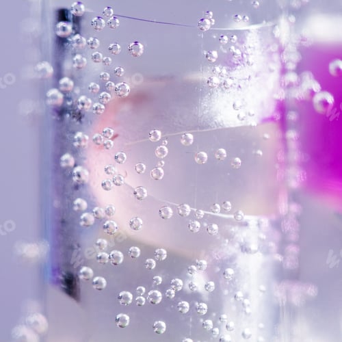 Preview: Abstract Composition With Underwater Tubes With Colorful Jelly Balls Inside And Bubbles