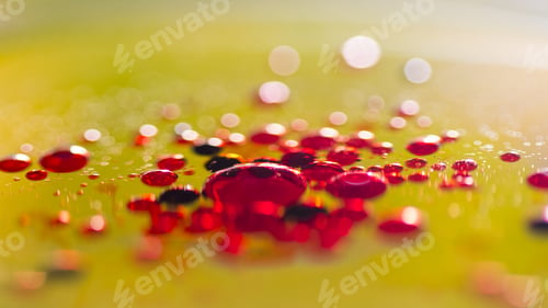 Preview: Abstract, Colorful Composition With Oil, Water And Ink
