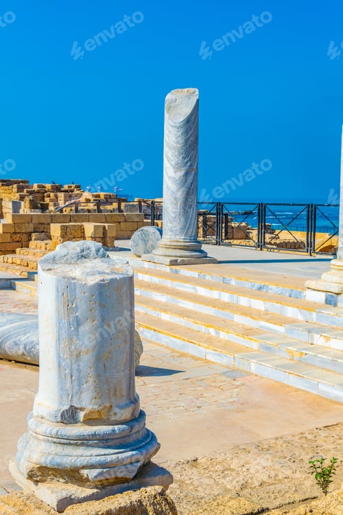 Preview: Ruins Of Ancient Bathhouse At Caesarea In Israel