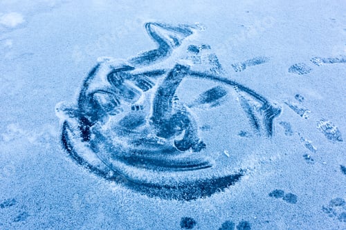 Preview: Abstract Design On Winter Snow Surface