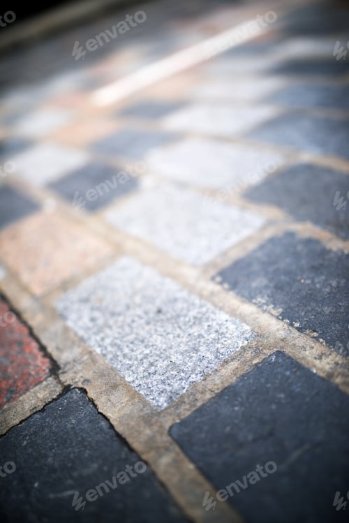 Preview: Floor Of A Street With Stone Tiles In London, England.