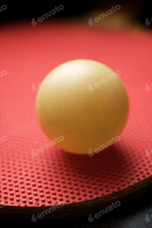 Preview: Ball And Racquet To Play Ping Pong.